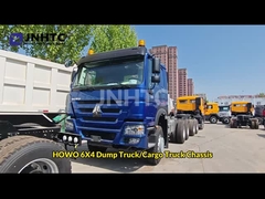 NEW HOWO 6X4 팅퍼 트럭 차시 400HP 10 바퀴 블루 덤프 트럭 차시