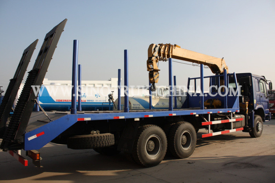 디젤 엔진 6×4 화물 트럭은 기중기, 12TONS 트럭 화물칸 상승 기중기 모형 SQ12SK3Q를 거치했습니다