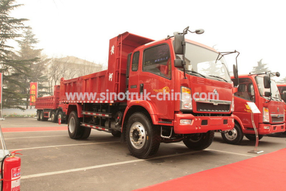 정면 105HP EuroIII를 가진 덤프 트럭 12 톤 HOWO 4×2 빛 의무 6개의 타이어를 들기