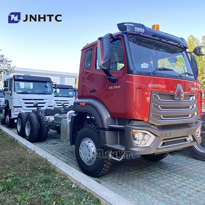 호우 NX 중량 덤프 트럭 차시 6x4 380hp 10 휠 틱퍼 트럭 차시