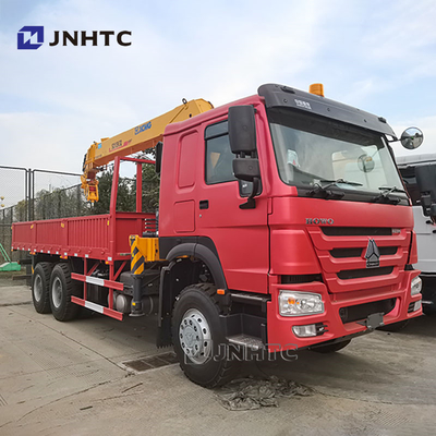 호우 6x4 직렬 팔 크레인 트럭 10 바퀴 340hp 크레인 트럭과 화물