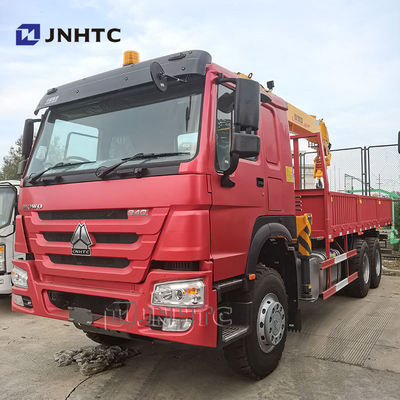 호우 6x4 직렬 팔 크레인 트럭 10 바퀴 340hp 크레인 트럭과 화물
