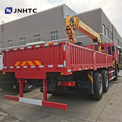 호우 6x4 직렬 팔 크레인 트럭 10 바퀴 340hp 크레인 트럭과 화물
