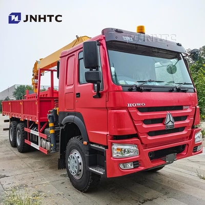 HOWO 트레이트 팔 크레인 트럭 6X4 10 바퀴 340hp 10톤 크레인 화물 트럭