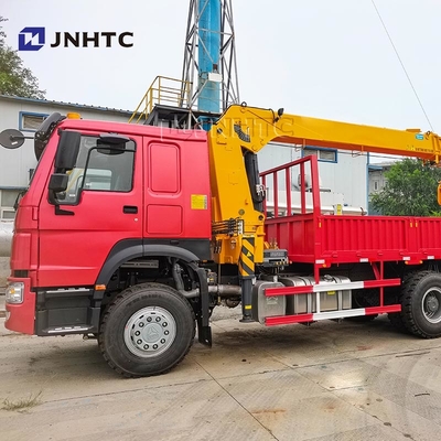 HOWO 트레이트 팔 크레인 트럭 6X4 10 바퀴 340hp 10톤 크레인 화물 트럭
