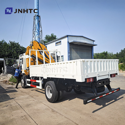 HOWO 화물 운반 크레인 트럭 290HP 벨트 사다리 5톤 철도판 평면판 화물 트럭
