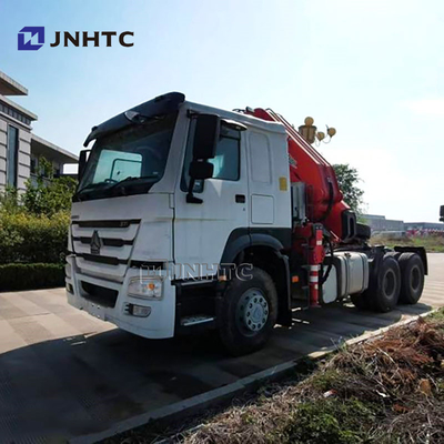 공장 가격 Sinotruk HOWO 6x4 트랙터 트럭 10톤 접는 크레인