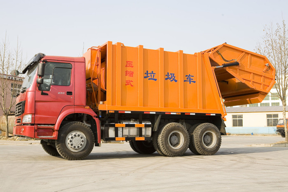 15 - 고압 체계 ZZ1167M4611를 가진 16CBM LHD 4X2 쓰레기 쓰레기 압축 분쇄기 트럭