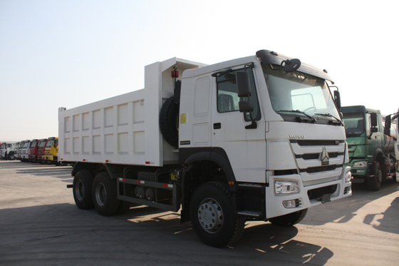 백색에게 색깔 Sinotruk Howo7 덤프 트럭 40T 20M3 수용량 LHD HYVA 들기