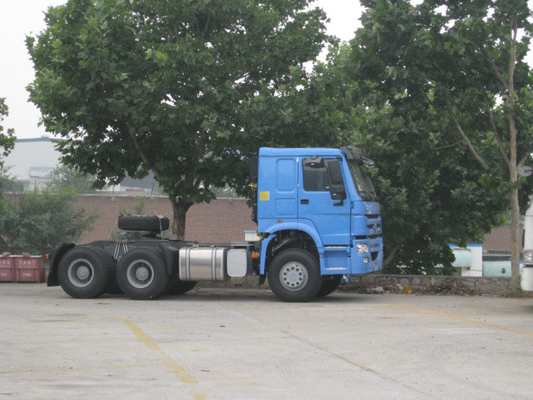 Bule 색깔 HW76 오두막 원동기 트럭 371hp 10는 에어 컨디셔너를 가진 6x4를 선회합니다