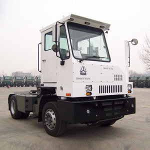 50t - 5 바퀴를 가진 끝 트랙터 항구가 바르게 들고/남겨두었습니다 90t Sinotruck는 몰기