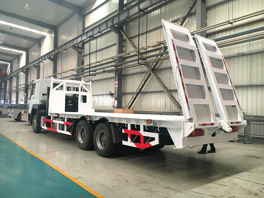 10 타이어 Sinotruk Howo7 사다리 6x4 Euro2 371hp를 가진 무거운 화물 트럭 30-40T 평상형 트레일러