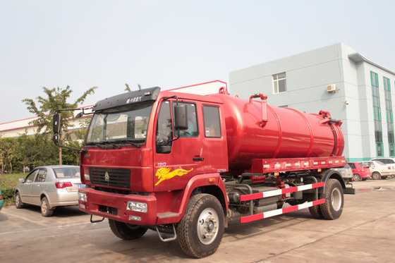 유로 II 6m3 290hp Howo 하수 오물 흡입 트럭 제거 트럭 펌프 속도 500r/최소한도 장수