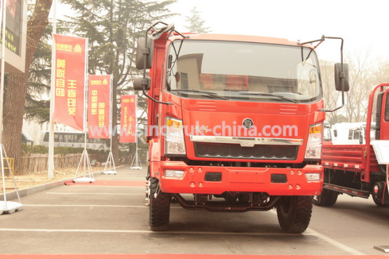 정면 105HP EuroIII를 가진 덤프 트럭 12 톤 HOWO 4×2 빛 의무 6개의 타이어를 들기