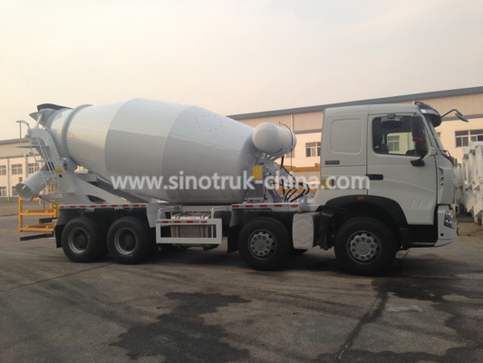 16 Cbm 유조선에 선택 371hp 8×4 4 차축 구체 믹서 트럭 색깔