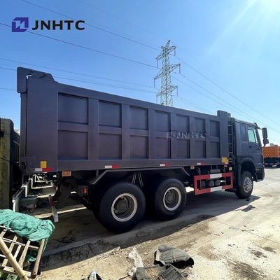 하우 덤프 트럭 6x4 유로 2 10 휠 덤프 트럭 336hp 40 톤 사용 된 시노트럭 왼쪽/오른쪽 운전 킵 트럭
