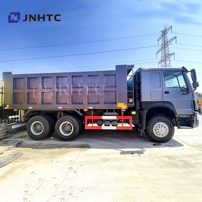 하우 덤프 트럭 6x4 유로 2 10 휠 덤프 트럭 336hp 40 톤 사용 된 시노트럭 왼쪽/오른쪽 운전 킵 트럭