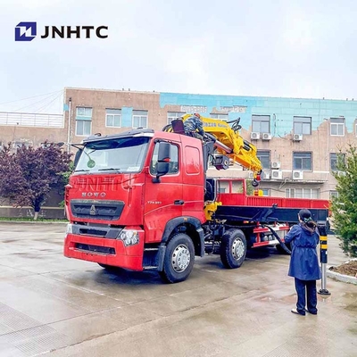 중국 호우 6x4 380hp 접는 팔 크레인 화물 트럭 14/ 16 톤 망원경 붐 장착 크레인 좋은 가격