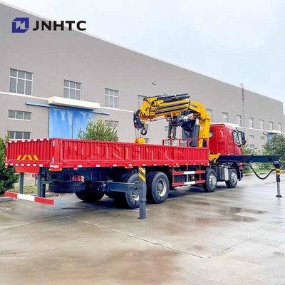 중국 호우 6x4 380hp 접는 팔 크레인 화물 트럭 14/ 16 톤 망원경 붐 장착 크레인 좋은 가격