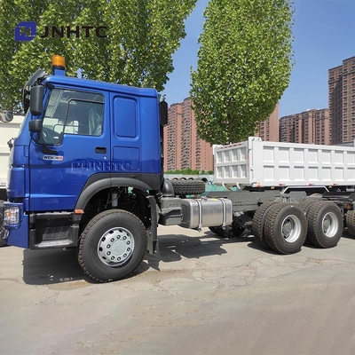 NEW HOWO 6X4 팅퍼 트럭 차시 400HP 10 바퀴 블루 덤프 트럭 차시
