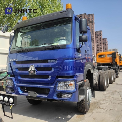 NEW HOWO 6X4 팅퍼 트럭 차시 400HP 10 바퀴 블루 덤프 트럭 차시