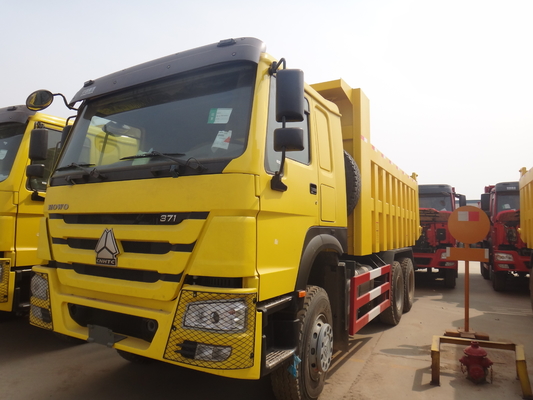40-50 톤을 위한 노란 371hp 20M3 RHD Sinotruk Howo 6x4 덤프 트럭은 적재합니다