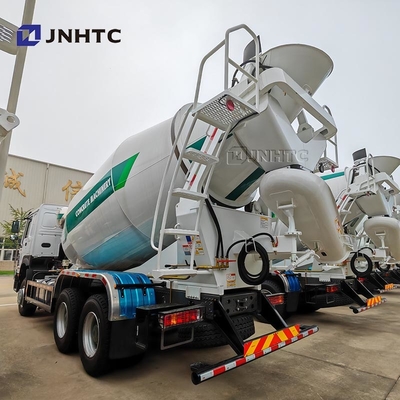 HOWO 콘크리트 혼합 트럭 6x4 380hp10 바퀴 용량 시멘트 혼합 트럭 장착 콘크리트 믹서 펌프 트럭