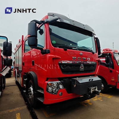 호우 TX 소방 트럭 5000L 물 폼 탱커 4X4 크레인 트럭
