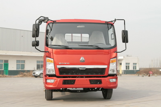 10 톤 4x2 Sinotruk Howo7 무거운 화물 트럭 빨간색 6는 에어 컨디셔너로 피로하게 합니다