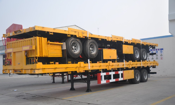 12R22.5 타이어 반 트레일러 12500 Mm x 2500 Mm X1550 Mm 차원