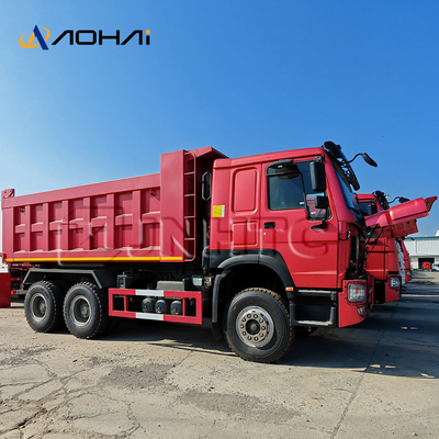 고품질의 HOWO 티퍼 트럭 6x4 운전 340 hp 10 휠 디젤 덤프 트럭