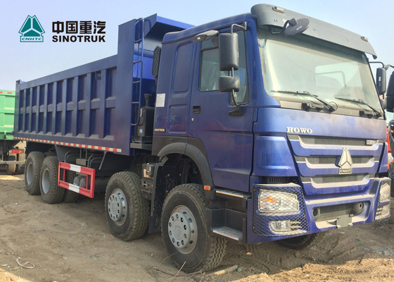 유로 2 371HP 무거운 짐 트럭 8x4 12 타이어 정면 드는 HOWO 팁 주는 사람 트럭
