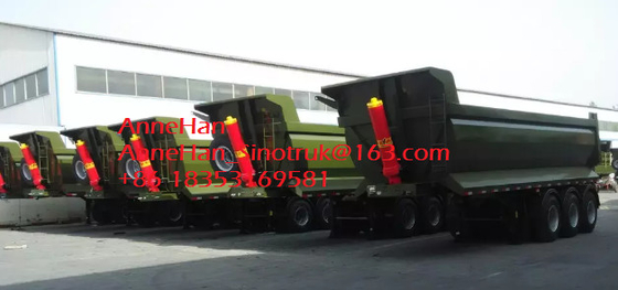 Sinotruk Cimc 3개의 차축 하치장 트레일러, 반 40 50 60T 적재 능력을 위한 트레일러 트럭
