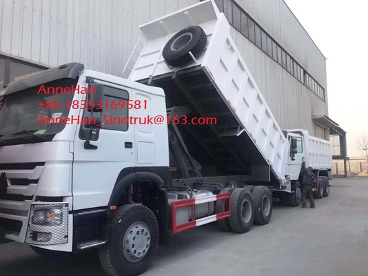 백색 색깔 Sinotruk Howo7 덤프 트럭, 10 짐수레꾼 트럭 20 톤 6x4 팁 주는 사람
