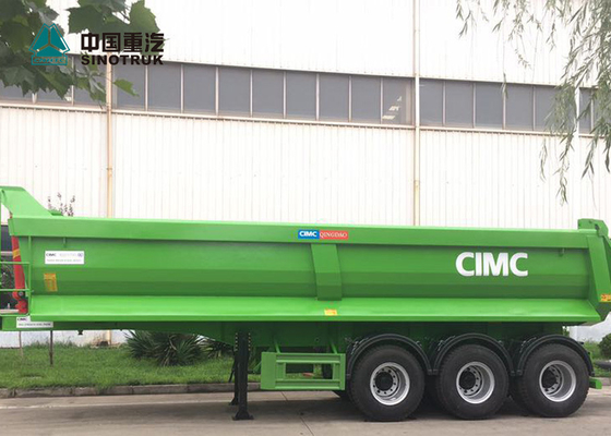 CIMC 3 차축 40CBM U 모양 후방 하치장 트레일러/끝 트레일러 긴 서비스 기간
