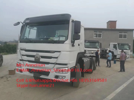 420hp Sinotruk Howo7 트랙터 트럭 6x4 10는 토우 50T를 위한 HW76 오두막을 선회합니다