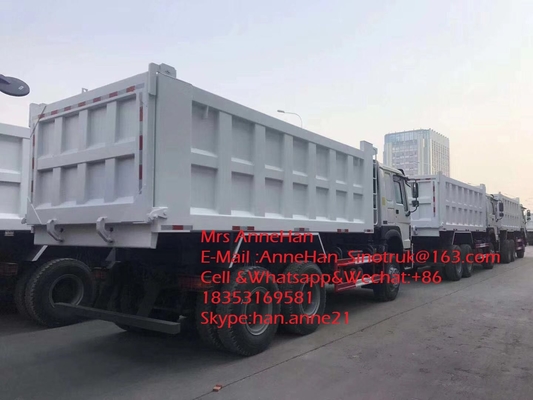 정면 상승 덤프 트럭 Sinotruk Howo7 40T 18M3 6x4 10는 선회합니다