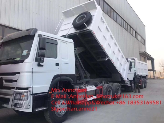 정면 상승 덤프 트럭 Sinotruk Howo7 40T 18M3 6x4 10는 선회합니다
