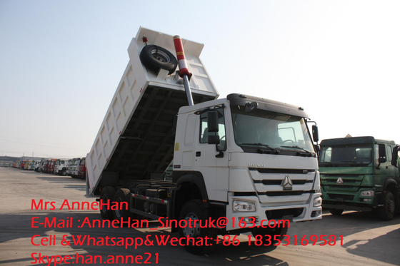 정면 상승 덤프 트럭 Sinotruk Howo7 40T 18M3 6x4 10는 선회합니다