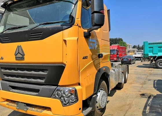HOWO A7 420 HP 6X4 원동기 트럭/디젤 엔진 트랙터 트럭 HF7 정면 차축