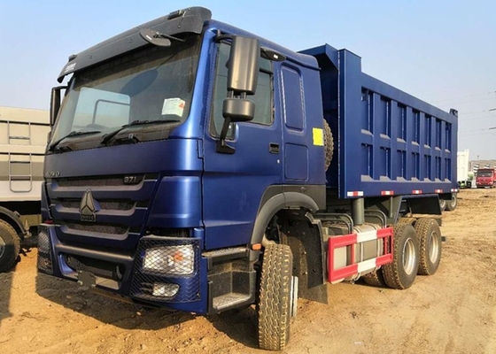 Sinotruk 6x4 371 마력 무거운 덤프 트럭 장수 25 톤 파란 색깔
