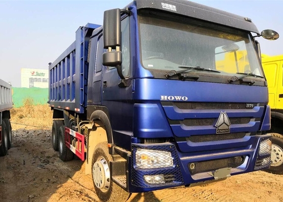 Sinotruk 6x4 371 마력 무거운 덤프 트럭 장수 25 톤 파란 색깔
