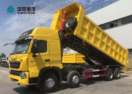 420HP 8X4 29CBM T7H 시노트루크 호워 덤프트럭 노랑색