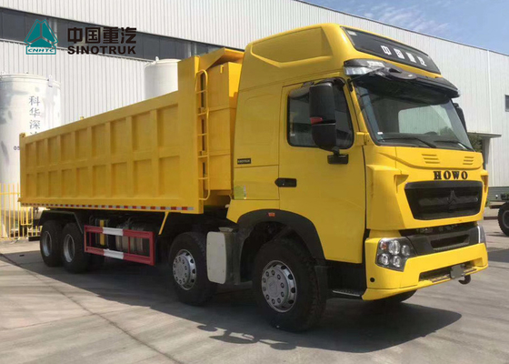 420HP 8X4 29CBM T7H 시노트루크 호워 덤프트럭 노랑색