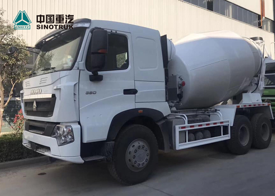 유로 2 371HP 소형 구체적인 트럭 6x4 10는 8CBM HOWO A7를 선회합니다