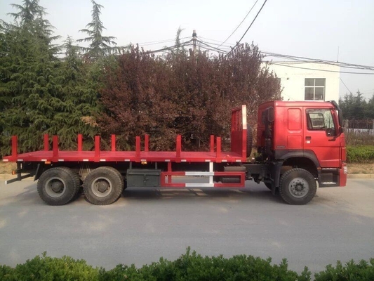 1개의 여가를 가진 371hp Sinotruk Howo7 화물 컨테이너 트럭 30T 평상형 트레일러 6x4 10wheels