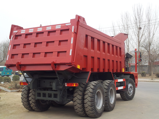 빨간 Sinotruk 6x4 Rc 덤프 트럭 팁 주는 사람 Hova 포좌를 가진 60 톤 광업
