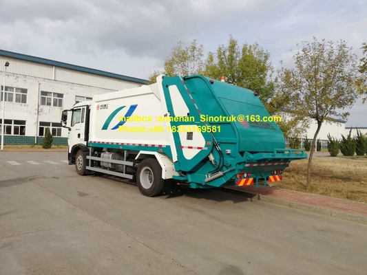 4x2 12m3 Sinotruk Howo7 쓰레기 수거 트럭 290hp 336hp 왼손 드라이브 Euro2