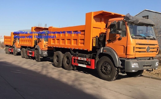 Beiben 콩고 최고 의무 덤프 트럭 6x4 20M3 40T 적재 능력 380hp Euro2