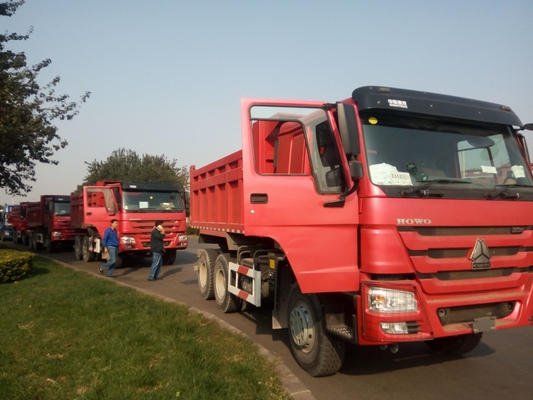 3 차축 Lhd Howo 6×4 건축업을 위한 덤프 트럭 371hp